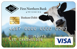 Black and White Cow Debit Card Design
